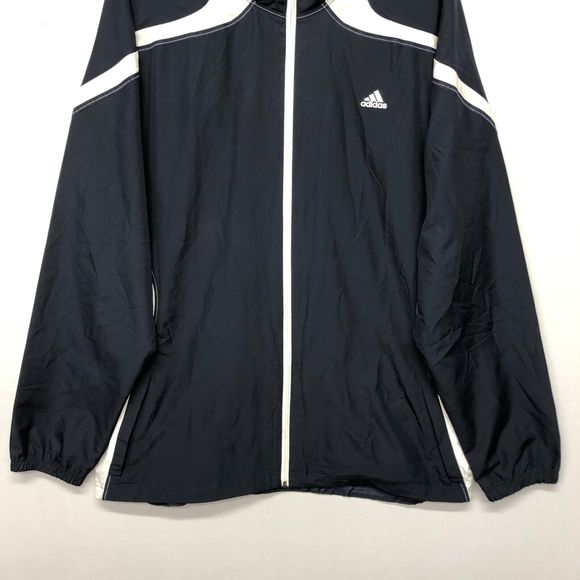 Adidas Men Full Zip Windbreaker Jacket Mesh Lined Size XL Extra Large M107 -19 - Picture 13 of 16